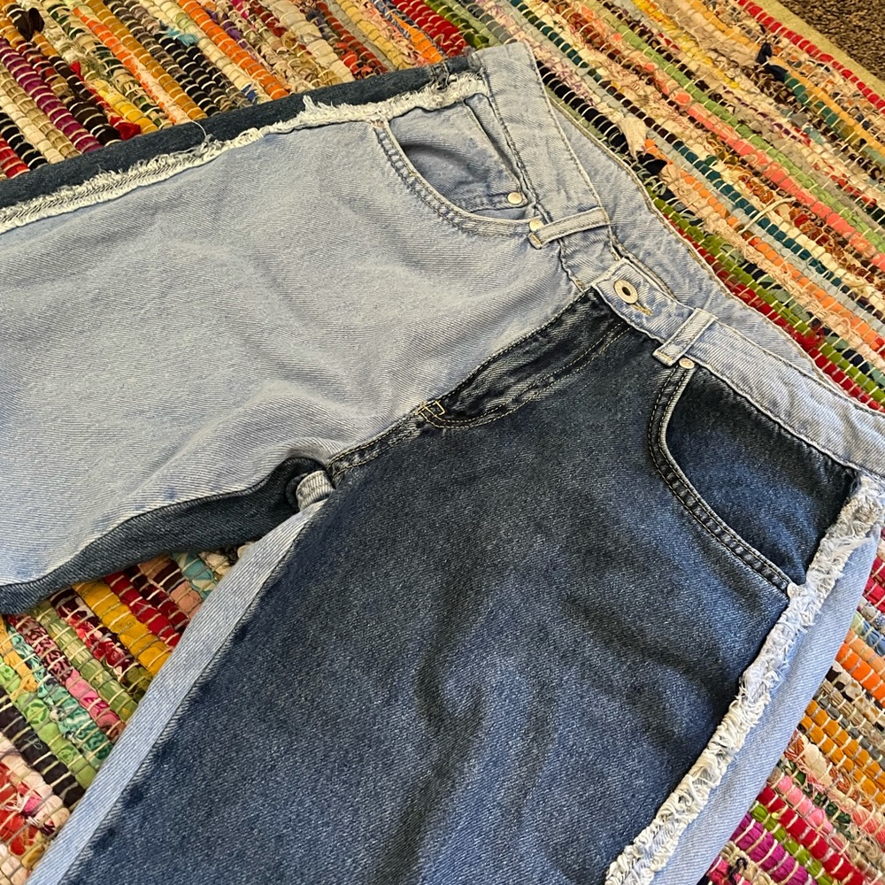 NWOT Ragged Patchwork Jeans - Picture 3 of 5